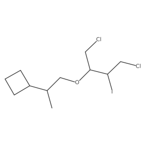 {1-[(1,4-Dichloro-3-iodobutan-2-yl)oxy]propan-2-yl}cyclobutane Structure