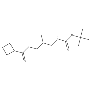 1,1-Dimethylethyl N-(5-cyclobutyl-2-methyl-5-oxopentyl)carbamate Structure