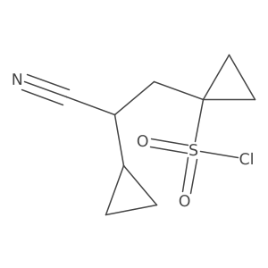 1-(2-Cyano-2-cyclopropylethyl)cyclopropane-1-sulfonyl chloride Structure