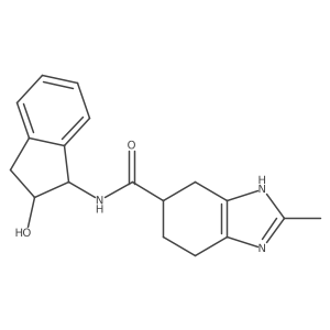 N-(2-hydroxy-2,3-dihydro-1H-inden-1-yl)-2-methyl-4,5,6,7-tetrahydro-1H-benzo[d]imidazole-5-carboxamide Structure