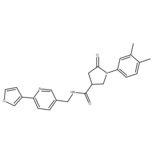 1-(3,4-dimethylphenyl)-N-{[6-(furan-3-yl)pyridin-3-yl]methyl}-5-oxopyrrolidine-3-carboxamide Structure
