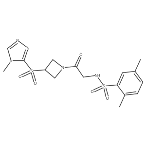 2,5-dimethyl-N-(2-(3-((4-methyl-4H-1,2,4-triazol-3-yl)sulfonyl)azetidin-1-yl)-2-oxoethyl)benzenesulfonamide Structure