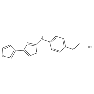 4-(furan-3-yl)-N-(4-methoxyphenyl)thiazol-2-amine hydrochloride结构式