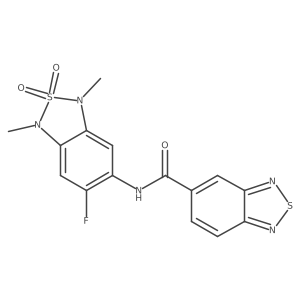 N-(6-fluoro-1,3-dimethyl-2,2-dioxido-1,3-dihydrobenzo[c][1,2,5]thiadiazol-5-yl)benzo[c][1,2,5]thiadiazole-5-carboxamide Structure