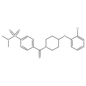 4-(4-((3-chloropyridin-4-yl)oxy)piperidine-1-carbonyl)-N,N-dimethylbenzenesulfonamide结构式