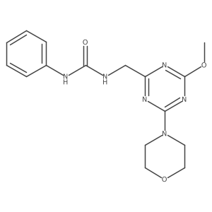 1-((4-Methoxy-6-morpholino-1,3,5-triazin-2-yl)methyl)-3-phenylurea结构式