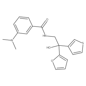 3-(dimethylamino)-N-(2-(furan-2-yl)-2-hydroxy-2-(thiophen-3-yl)ethyl)benzamide Structure