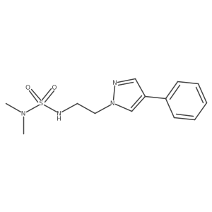 dimethyl({[2-(4-phenyl-1H-pyrazol-1-yl)ethyl]sulfamoyl})amine结构式