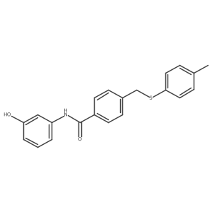 N-(3-Hydroxyphenyl)-4-((p-tolylthio)methyl)benzamide Structure