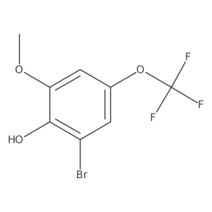 2-Bromo-6-methoxy-4-(trifluoromethoxy)phenol结构式