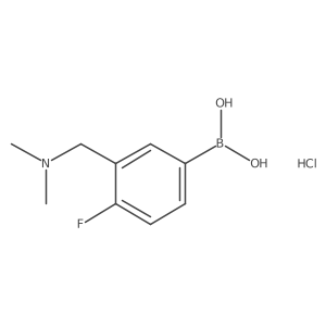 {3-[(Dimethylamino)methyl]-4-fluorophenyl}boronic acid hydrochloride结构式