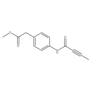 Methyl 2-[4-(but-2-ynamido)phenyl]acetate结构式
