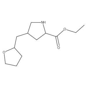 Ethyl 4-[(oxolan-2-yl)methyl]pyrrolidine-2-carboxylate结构式