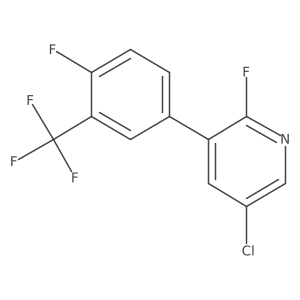 5-Chloro-2-fluoro-3-[4-fluoro-3-(trifluoromethyl)phenyl]pyridine结构式