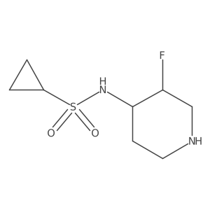 N-(3-fluoropiperidin-4-yl)cyclopropanesulfonamide结构式