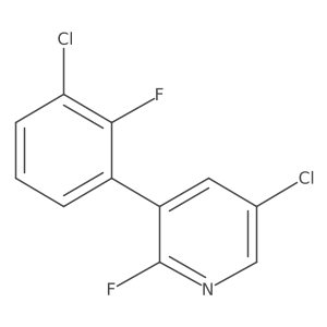 5-Chloro-3-(3-chloro-2-fluorophenyl)-2-fluoropyridine结构式