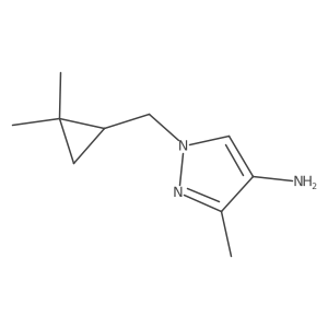 1-[(2,2-dimethylcyclopropyl)methyl]-3-methyl-1H-pyrazol-4-amine结构式