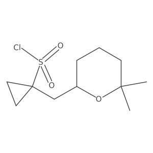 1-[(6,6-Dimethyloxan-2-yl)methyl]cyclopropane-1-sulfonyl chloride Structure