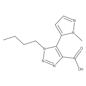 1-butyl-5-(1-methyl-1H-pyrazol-5-yl)-1H-1,2,3-triazole-4-carboxylic acid结构式