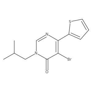 5-Bromo-3-(2-methylpropyl)-6-(thiophen-2-yl)-3,4-dihydropyrimidin-4-one结构式