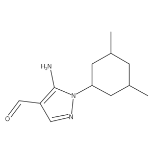 5-amino-1-(3,5-dimethylcyclohexyl)-1H-pyrazole-4-carbaldehyde Structure