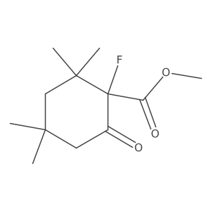 Methyl 1-fluoro-2,2,4,4-tetramethyl-6-oxocyclohexane-1-carboxylate Structure