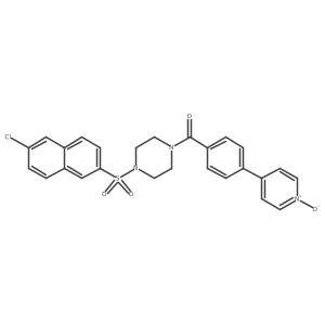 4-[4-(4-(6-Chloronaphthalene-2-sulfonyl)piperazine-1-carbonyl)phenyl]pyridine 1-oxide Structure