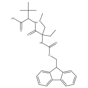 2-[2-({[(9H-fluoren-9-yl)methoxy]carbonyl}amino)-2-(methoxymethyl)butanamido]-3,3-dimethylbutanoic acid Structure