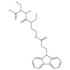 2-[4-({[(9H-fluoren-9-yl)methoxy]carbonyl}amino)-2-methoxy-N-methylbutanamido]butanoic acid Structure