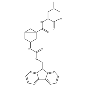 3-(dimethylamino)-2-{[3-({[(9H-fluoren-9-yl)methoxy]carbonyl}amino)bicyclo[3.1.0]hexan-1-yl]formamido}propanoic acid结构式