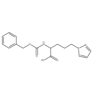 2-{[(benzyloxy)carbonyl]amino}-5-(1H-pyrazol-1-yl)pentanoic acid结构式