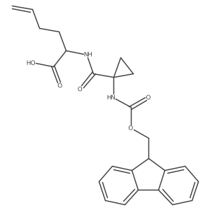 2-{[1-({[(9H-fluoren-9-yl)methoxy]carbonyl}amino)cyclopropyl]formamido}hex-5-enoic acid结构式