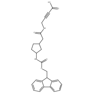 4-{2-[3-({[(9H-fluoren-9-yl)methoxy]carbonyl}amino)cyclopentyl]acetamido}but-2-ynoic acid Structure