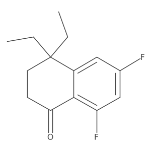 4,4-Diethyl-6,8-difluoro-1,2,3,4-tetrahydronaphthalen-1-one结构式