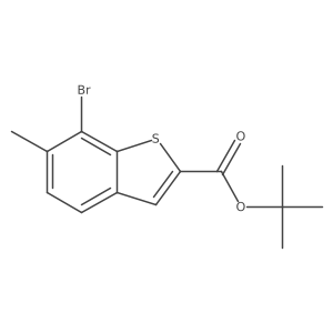 Tert-butyl 7-bromo-6-methyl-1-benzothiophene-2-carboxylate结构式