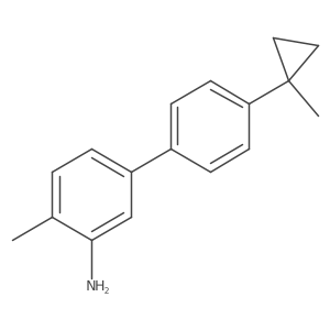 2-Methyl-5-[4-(1-methylcyclopropyl)phenyl]aniline结构式