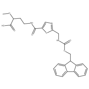4-({2-[({[(9H-fluoren-9-yl)methoxy]carbonyl}amino)methyl]-1,3-thiazol-5-yl}formamido)-2-methoxybutanoic acid结构式