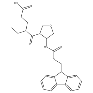 3-{N-ethyl-1-[4-({[(9H-fluoren-9-yl)methoxy]carbonyl}amino)oxolan-3-yl]formamido}propanoic acid Structure
