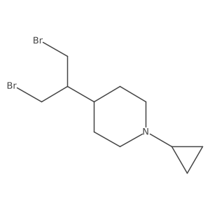 1-Cyclopropyl-4-(1,3-dibromopropan-2-yl)piperidine Structure