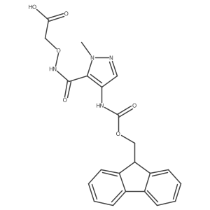 2-({[4-({[(9H-fluoren-9-yl)methoxy]carbonyl}amino)-1-methyl-1H-pyrazol-5-yl]formamido}oxy)acetic acid结构式