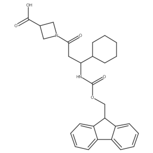 1-[3-cyclohexyl-3-({[(9H-fluoren-9-yl)methoxy]carbonyl}amino)propanoyl]azetidine-3-carboxylic acid Structure