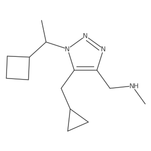 {[1-(1-cyclobutylethyl)-5-(cyclopropylmethyl)-1H-1,2,3-triazol-4-yl]methyl}(methyl)amine Structure