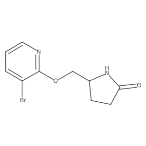 5-{[(3-Bromopyridin-2-yl)oxy]methyl}pyrrolidin-2-one结构式