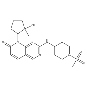 8-[(2R)-2-hydroxy-2-methylcyclopentyl]-2-[(1-methylsulfonylpiperidin-4-yl)amino]pyrido[2,3-d]pyrimidin-7-one结构式