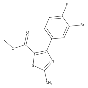Methyl 2-amino-4-(3-bromo-4-fluorophenyl)-5-thiazolecarboxylate Structure