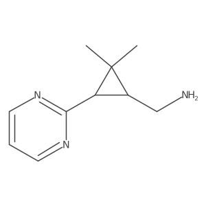 rac-[(1R,3R)-2,2-dimethyl-3-(pyrimidin-2-yl)cyclopropyl]methanamine Structure