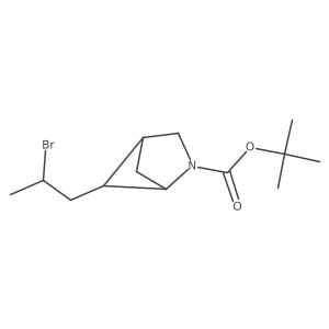 tert-butyl (1S,4R)-5-(2-bromopropyl)-2-azabicyclo[2.1.1]hexane-2-carboxylate结构式
