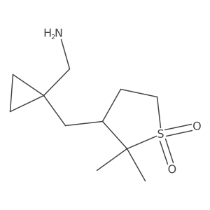 3-{[1-(Aminomethyl)cyclopropyl]methyl}-2,2-dimethyl-1lambda6-thiolane-1,1-dione Structure