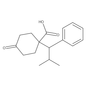 1-(2-Methyl-1-phenylpropyl)-4-oxocyclohexane-1-carboxylic acid Structure
