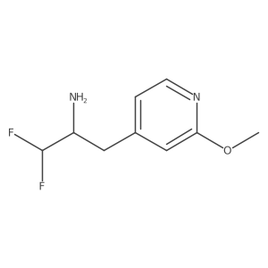 1,1-Difluoro-3-(2-methoxypyridin-4-yl)propan-2-amine结构式